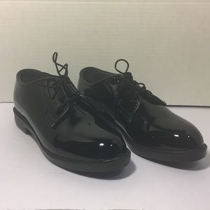 Bates Durashock Black High Gloss Shoes Sz 7.5M